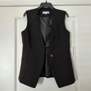 NWT Calvin Klein Black Sleeveless Blazer Vest